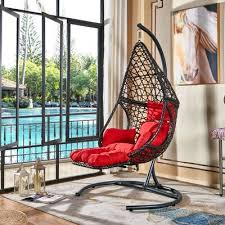 bayou breeze cleorand swing chair with stand wayfair ca in 2021 swinging chair swing chair stand hanging chair with stand