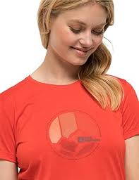 Jack Wolfskin Crosstrail Graphic T W, Maglietta a Maniche Corte Donna, Tango  Orange, XS : Amazon.it: Moda