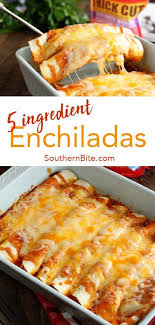 5 Ingredient Beef Enchiladas Recipe Easy Enchiladas Mexican Food Recipes Beef Enchilada Recipe
