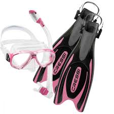 Cressi Frog Plus Scuba Mask Fin And Snorkel Package