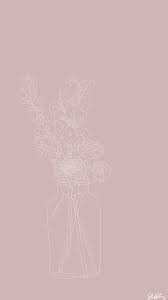 Wildflower Line Art Wallpaper In 2020 Pink Wallpaper Backgrounds Phone Wallpaper Pink Color Wallpaper Iphone