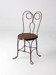Vintage Ice Cream Parlor Chair Brown Metal Cafe Chair Metal Cafe Chairs Parlor Chair Cafe Chairs