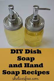 How To Make Your Own Dish Soap And Hand Soap With Only 3 Ingredients Diy Dish Soap Hand Soap Recipe Diy Dish