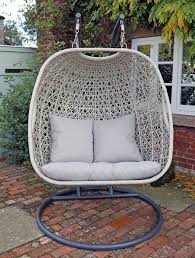 This chair is built with an aluminum this swinging chair has a double seat for snuggling up with your favorite person, and it comes with. Supremo Turin Double Cocoon Egg Chair With Cushions Hayes Garden World