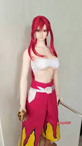 1:6 Cosplay Anime Girl Red Hair Head Sculpt Fit 12'' PH LD UD  Female Figure Body | eBay