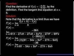 Calculus Problem Derivative Of A Rational Function By The Definition Rational Function Calculus Definitions