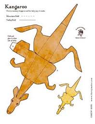Kangaroo Paper Project And Other Australia Projects Paper Toys Australia Crafts Kangaroo Craft