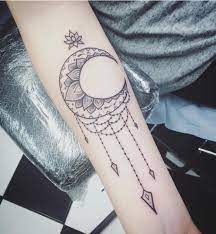 Mandala Crescent Moon And Lotus Flower Inspirational Tattoos Tattoos Tattoos And Piercings