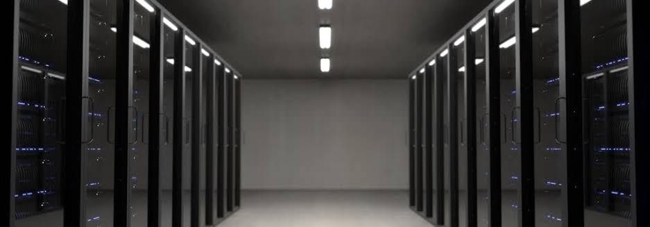 Tier-3 London data centre infrastructure powering UK web hosting services, AI generated