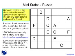 These printable sudoku puzzles are four different levels of difficulty. Mini Sudoku Puzzle Computer Engineering Lecture Slides Docsity