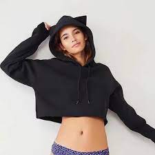 Women Army Bts Bt21 Printed Hoodies Crop Tops Cute Cat Ear Long Sleeve Cigauy Crop Top Hoodie Women Hoodies Sweatshirts Hoodies