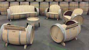 Has glass cut out (see optional inserts below) Wine Barrel Furniture By Barrel Atelier