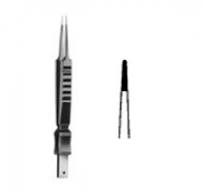 Pinza de coagulación bipolar con aislamiento, mini. Punta recta 0.5mm. 11cm  | PINZAS DE COAGULACION BIPOLAR CON AISLAMIENTO