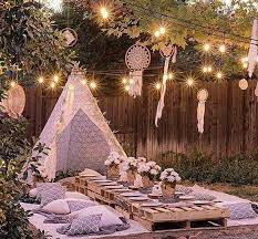 Pin By Dania Frost On Outdoor Entertaining Backyard Party Boho Birthday Party Outdoor Parties