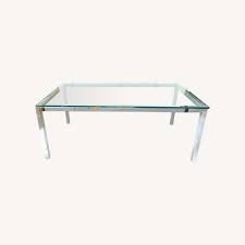 Wrought iron coffee table with beveled glass top ** $225.00. Glass Top Metal Dining Table Desk Meeting Table Aptdeco