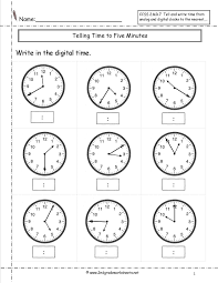 Telling Time Printable Worksheets First Grade New Clock Learning ...
