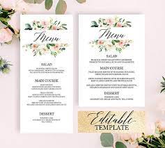 Bridal Shower Menu Template Editable Printable Blush Pink Etsy In 2021 Bridal Shower Menu Menu Template Printable Bridal Shower Games