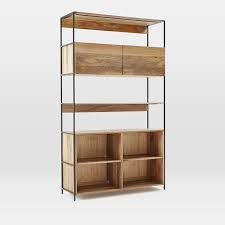 Find a wide variety of styles from ladder shelves, wood and metal bookcases, cube bookshelves & more! Industrial Modular 124 Cm Open Closed Storage West Elm United Kingdom