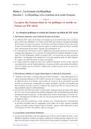 Https Www Lyceedadultes Fr Sitepedagogique Documents Hg Hg1s 1s H24 T5 Q2 C3 La Place Des Femmes Dans La Vie Politique Et Sociale En France Pdf