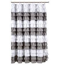 Black And White Shower Curtain Walmart Waterfall Ruffled Nautical Stripe Fabric Shower Curtain White Silver Walmart Com In 2020 White Shower Curtain Ruffle Shower Curtains Curtains