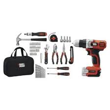 Black And Decker Drill Battery 12v Black Decker 56 Pc 12v Lithium Power Hand Tool Set From Target 79 99 Drill Driver Drill Drill Set