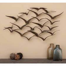 Shop our metal wall sculpture bird selection from the world's finest dealers on 1stdibs. Brown Iron Flying Birds Wall Decor Modern Metal Wall Art Sculpture 47 X 26 In Ebay