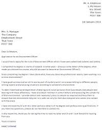 Environment Officer Cover Letter Example Learnist Org