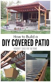 How To Build A Diy Covered Patio Diy Patio Cover Backyard Patio Pergola Patio