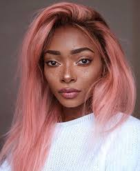 Pin By Bridget On P E O P L E Black Girl Pink Hair Hair Color Rose Gold Cool Hair Color