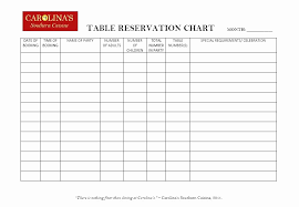 Restaurant Seating Chart Template Excel Www