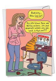 Artist helps soothe anxious minds with adorably supportive cat comics. Fishing Cat Valentine S Day Funny Card