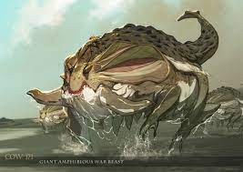 mjolner amphibious war beast by njoo creature concept art creature art creature design