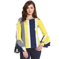 New comfyplus oversize tunic, plus size tunic,lagen look tunic, curvy tunic, butterfly sleeves tunic top. Ladies Fancy Tops Fancy Tops With Bell Umbrella Sleeves Manufacturer From Noida