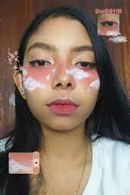 Make your wall with aesthetic face paint by numbers. Makeup Cloud Inspiration Aesthetic Makeup Face Painting Designs Makeup Skin Care