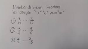 Dengan demikian, pecahan 12/40 nilainya lebih besar dari pecahan 5/22 atau dituliskan sebagai berikut. Cara Membandingkan Dua Pecahan Matematika Sd Youtube