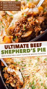 Rich And Flavorful Ground Beef And Vegetable Gravy Is Topped With Fluffy Mashed Potatoes And Baked All In One Cottage Pie Recipe Beef Cottage Pie Beef Dinner