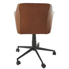 Un modèle élégant qui a fait ses preuves. Chaise De Bureau Professionnelle A Roulettes En Textile Enduit Marron Jake Business Maisons Du Monde