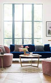 Blue Velvet Sofas To Your Living Room Decor Interior Design Blue Velvet Sofas Modern Pink Living Room Decor Blue Sofas Living Room Pink Sofa Living Room