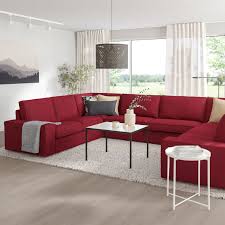 Kivik Sofa U Form 7 Sitzig Orrsta Rot Ikea Osterreich Rote Wohnzimmer Sofa Rotes Sofa