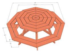 Octagon Picnic Table Octagon Picnic Table Picnic Table Plans Diy Picnic Table