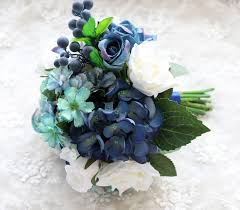 Shop artificial fall flowers & fall silk wedding flowers at afloral. 2021 Silk Flower Wedding Bouquet Blue Romantic Roses Artificial Flowers Fall Vivid Fake Leaf Bridal Bouquets Decorative Flowers Wreaths From Chinasmoke 35 75 Dhgate Com