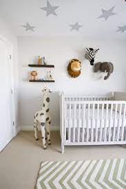 Jungle Themed Nursery With Star Wall Decals Nurseryinspo Projectnursery Fionawalker Baby Boy Nursery Safari Safari Theme Nursery Boy Nursery Themes