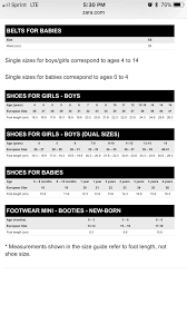 Zara Shoe Size Chart Best Picture Of Chart Anyimage Org