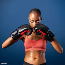 Download Premium Psd Of Fit Black Woman Ready For A Boxing Match Mockup In 2020 Fit Black Women Gym Images Sports Women