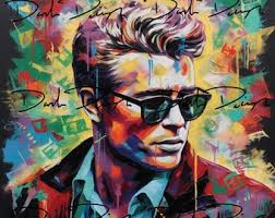 James Dean Painting PNG, Clipart, Retro