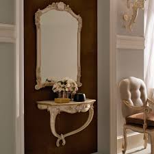 Ornate Carved Italian Wall Mounted Console And Mirror Wall Mounted Table Luxury Console Designer Console Table