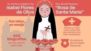 Resultado De Imagen Para Infografias De Santa Rosa De Lima Vidas De Santos Santa Rosa Santos