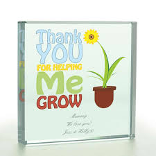 When i first became a teacher, i would plan adorable crafts for my students to make for their parents. Personalised Thanks For Helping Me Grow Glass Token