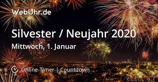 Im 12 jährigen zyklus der chinesischen tierkreiszeichen waren das zuvor die jahre 1937, 1949, 1961, 1973, 1985. Wann Ist Silvester Neujahr 2020 Countdown Timer Webuhr De