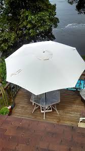 New 10 Foot Beige Solar Led Lighted Market Umbrella Market Umbrella Offset Patio Umbrella Large Patio Umbrellas